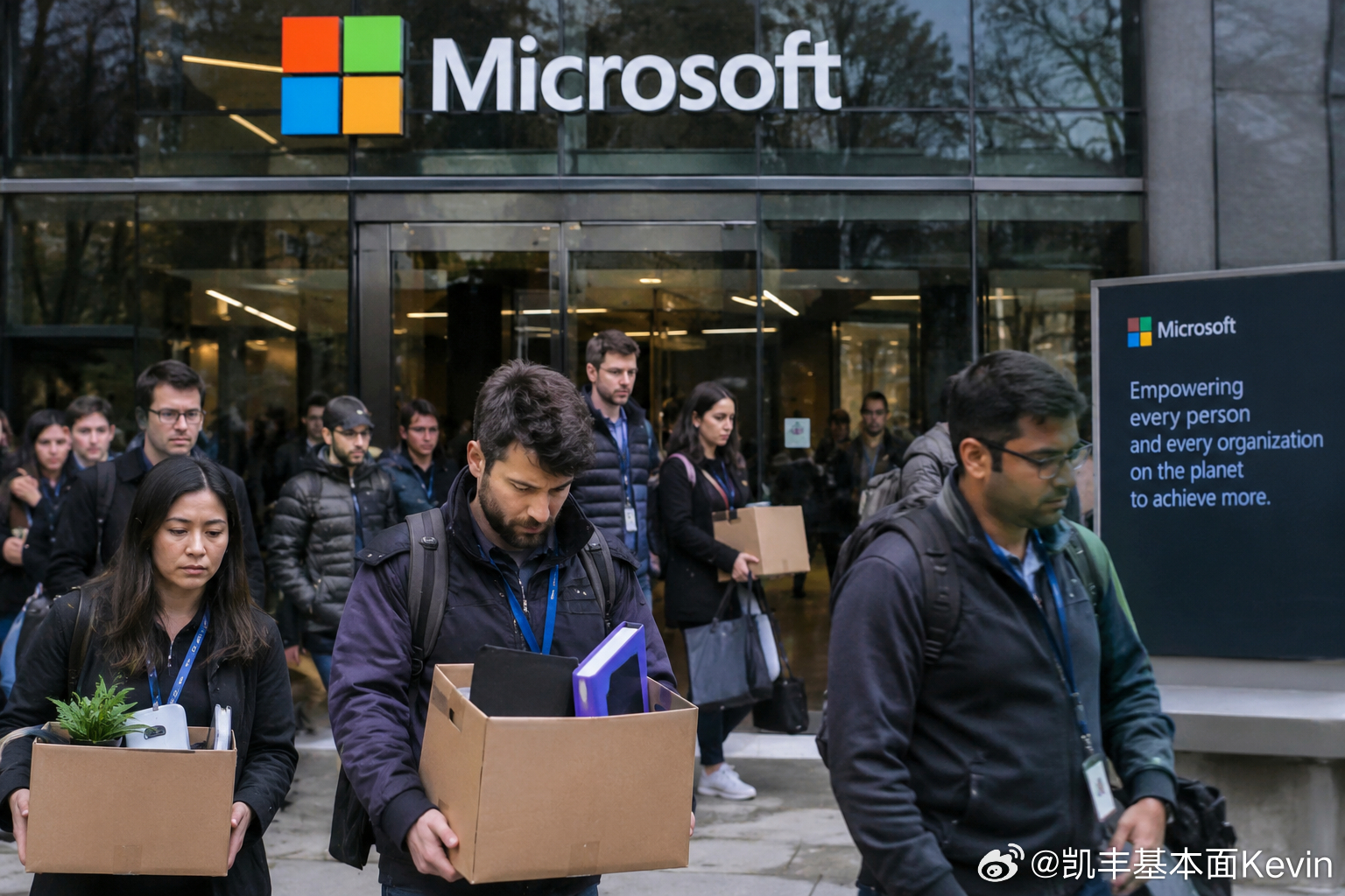 重磅突发：微软大裁员！据彭博社报道，微软（$MSFT）正向6万名员工提供自愿离职方案。此举是该公司在推进人工智能（AI）应用的同时，为削减成本所采取的措施之一。

美国、加拿大、印度和英国等地特定团队中，副总裁及以下级别的员工均有资格参与。

这一人数约占微软员工总数的27%。美国传统都是春季 ​