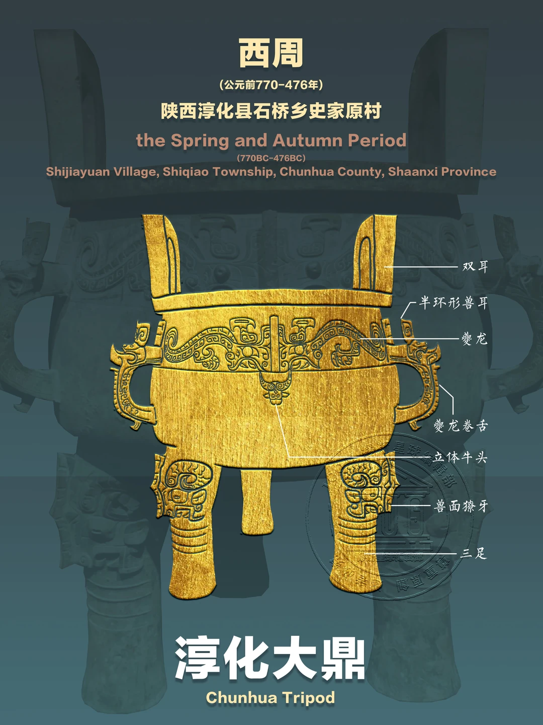 【淳化大鼎】相当于4个成年人的体重的大鼎