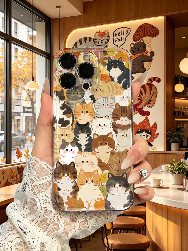 快看！我都小手机上全是猫咪🐱也太可爱了叭！