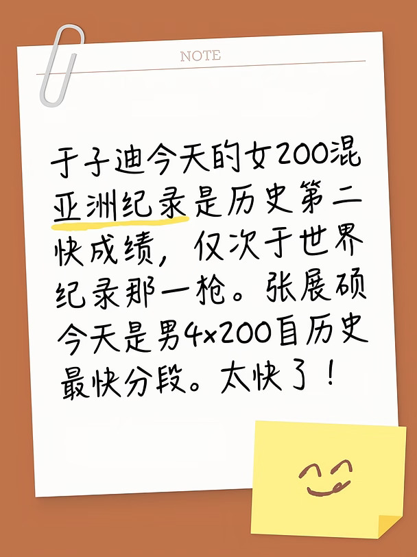 亚运会游泳第二天