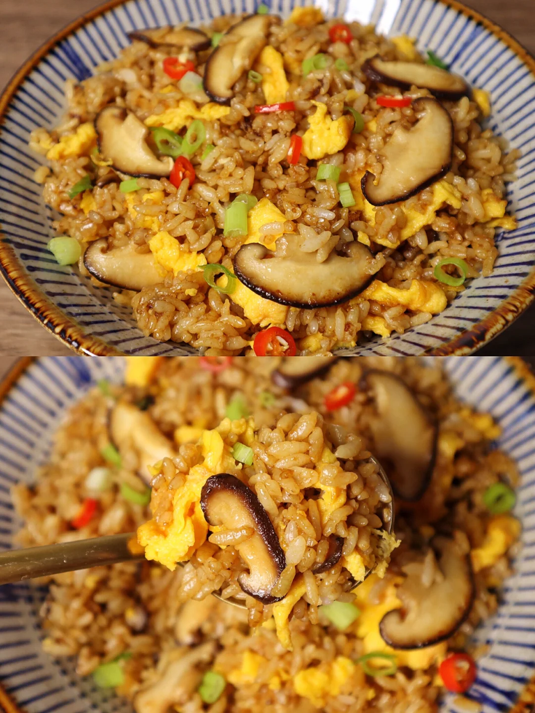 剩米饭这样做好吃的不要不要的‼️香菇蛋炒饭