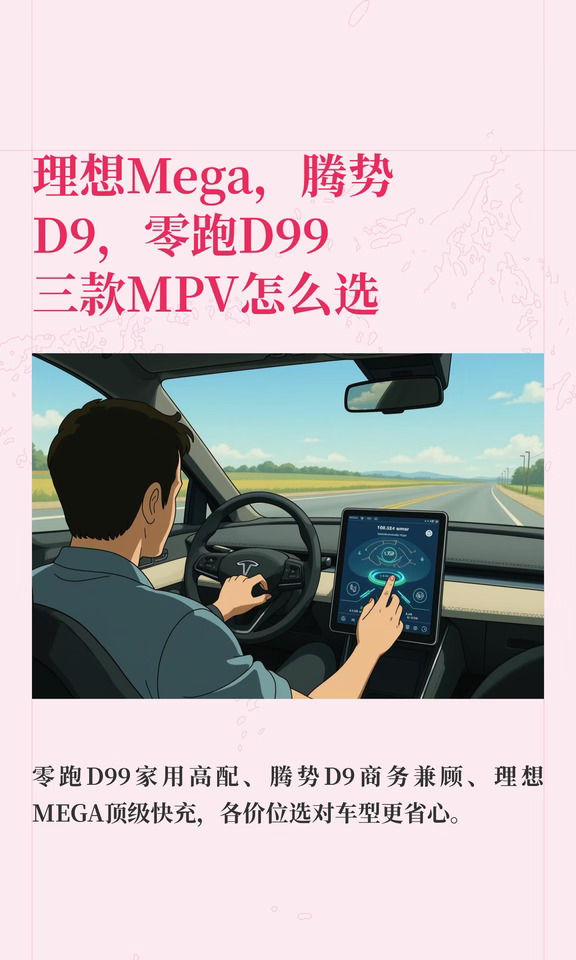 理想Mega，腾势D9，零跑D99三款MPV怎么选