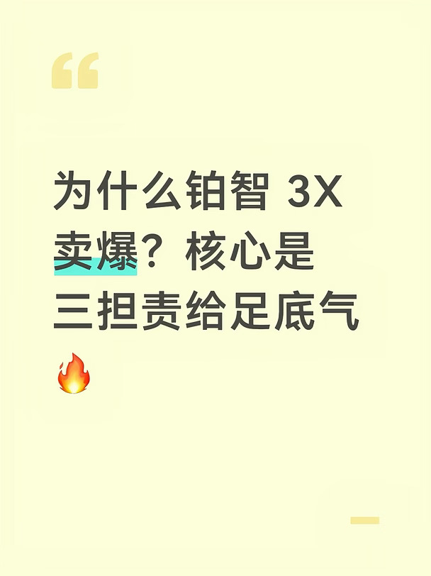 为什么铂智 3X 卖爆？核心是三担责给足底气