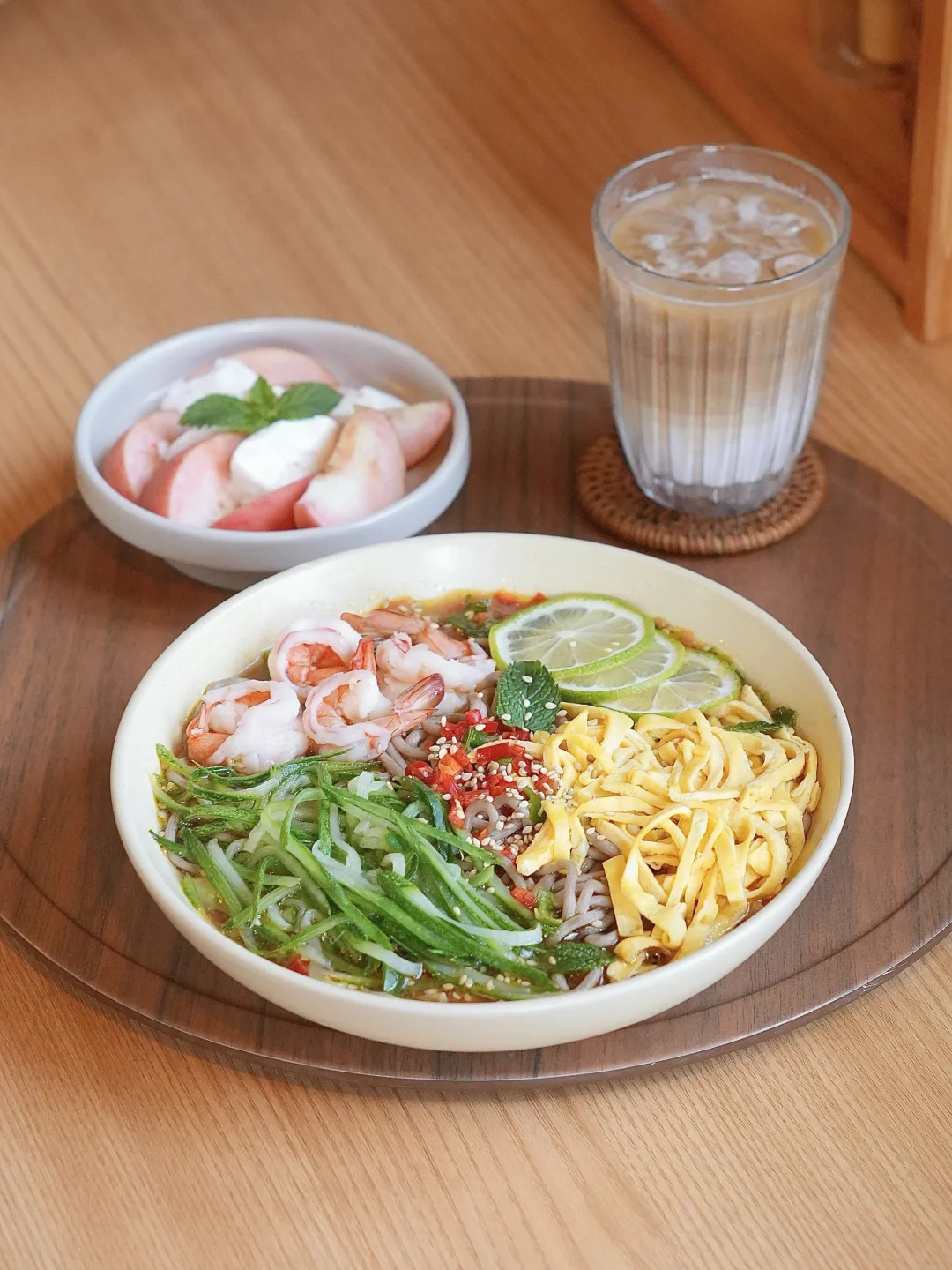 不开火料理｜酷夏里的青柠薄荷酸辣冷面🍜