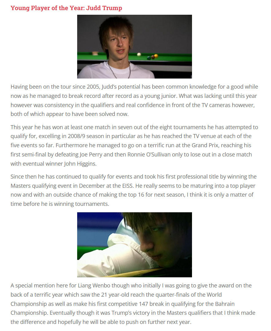 【2008年度奖项】cr.Pro Snooker Blog（非官方）—...