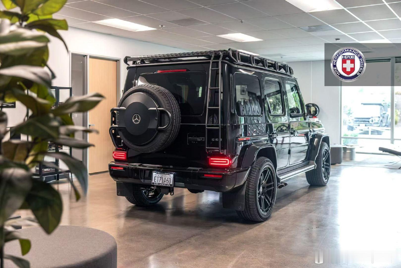 #轮毂改装 ##奔驰大G# G63 AMG改装HRE Classic 312 GTS 亮黑色锻造轮毂 ​