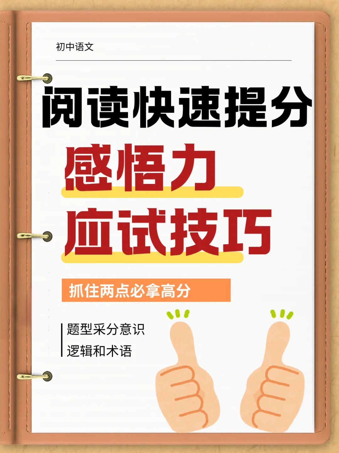 初中阅读快速提分：感悟力和应试技巧
