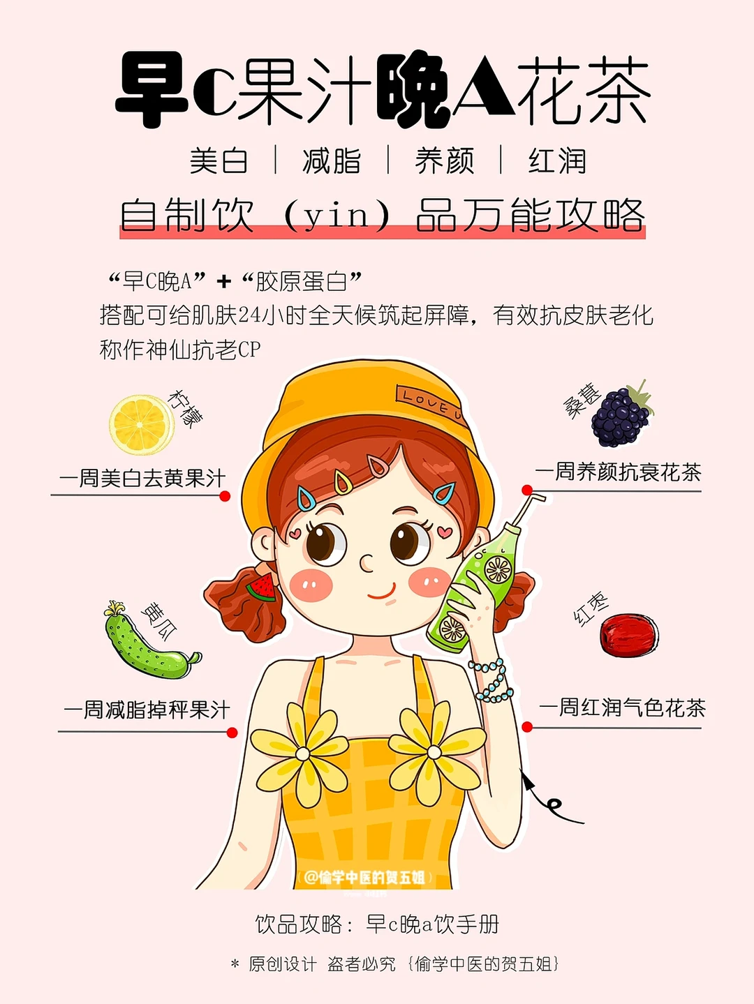 早C➕晚A饮🔥2⃣️0⃣️款抗氧美白🍋红润养颜饮