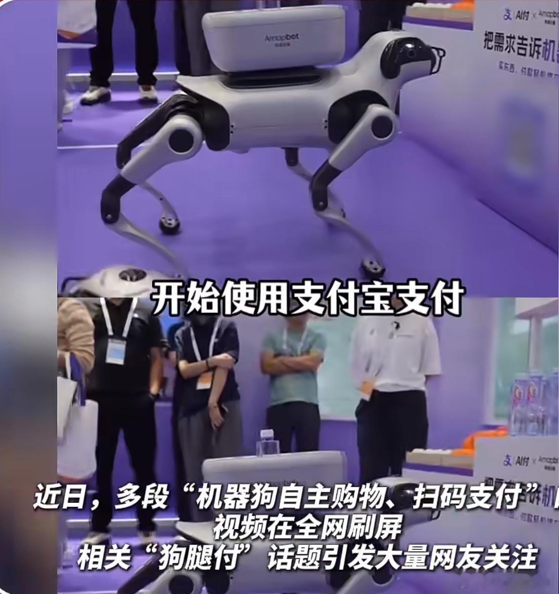 #支付宝辟谣狗腿付#一款搭载支付宝AI支付能力的具身机器狗引发广泛关注，被网友亲切称为“狗腿付”。感谢大家的热情，但我们需要正式澄清：该功能的官方名称为“AI付·具身智能”。机器狗可在用户授权范围内，遵照指令自主完成跑腿、选购、支付全流程，操作全程有凭证可查，安全可控。 ​