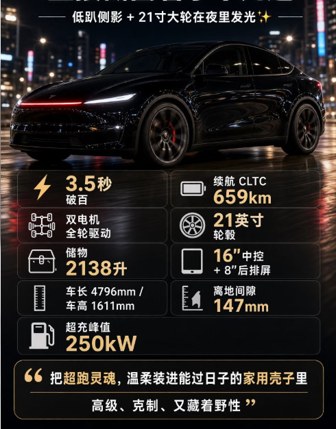 Model Y高性能版规格全公开！性能党必看