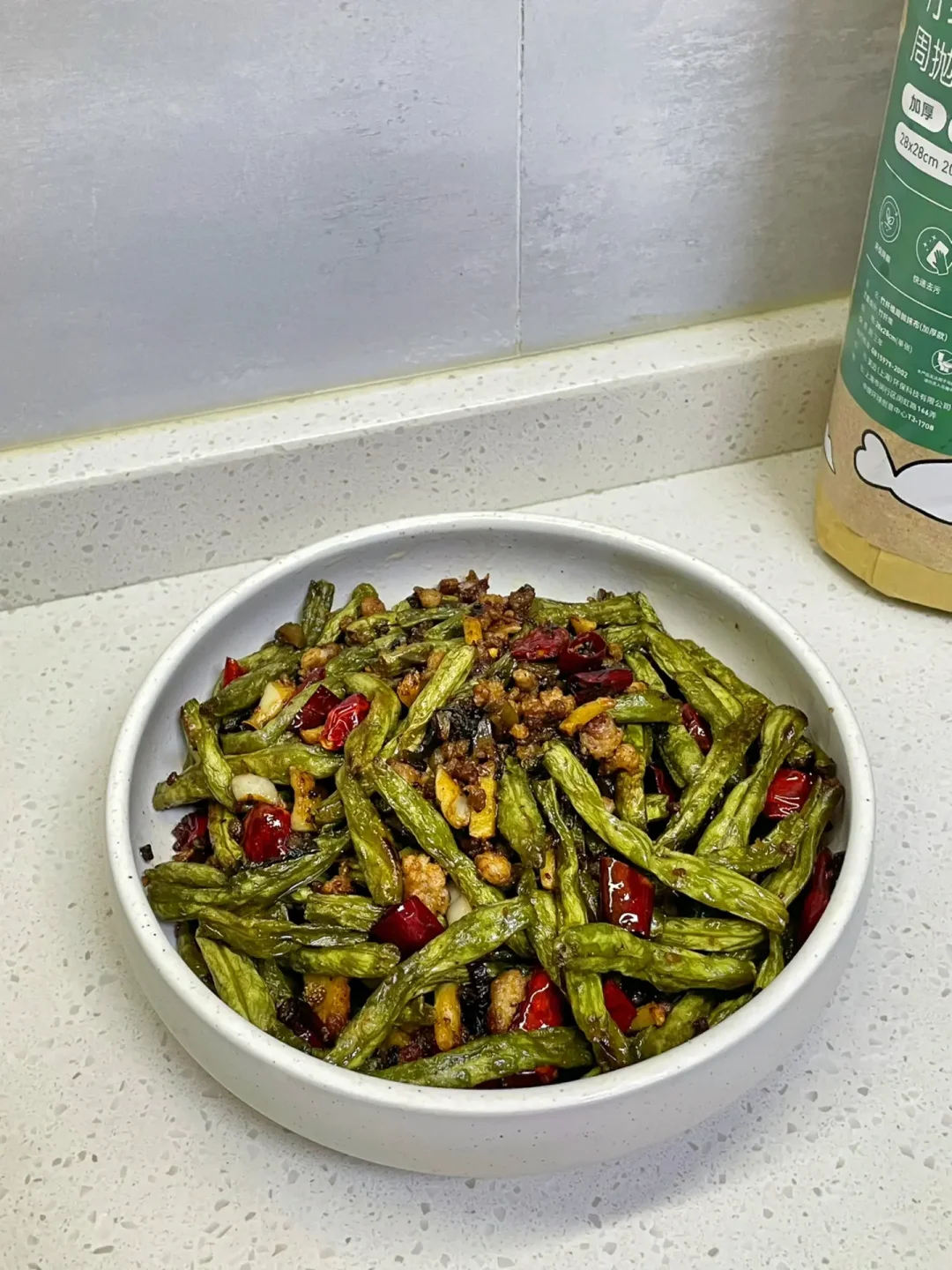 在家也能吃的干煸四季豆，超香超费饭🤤