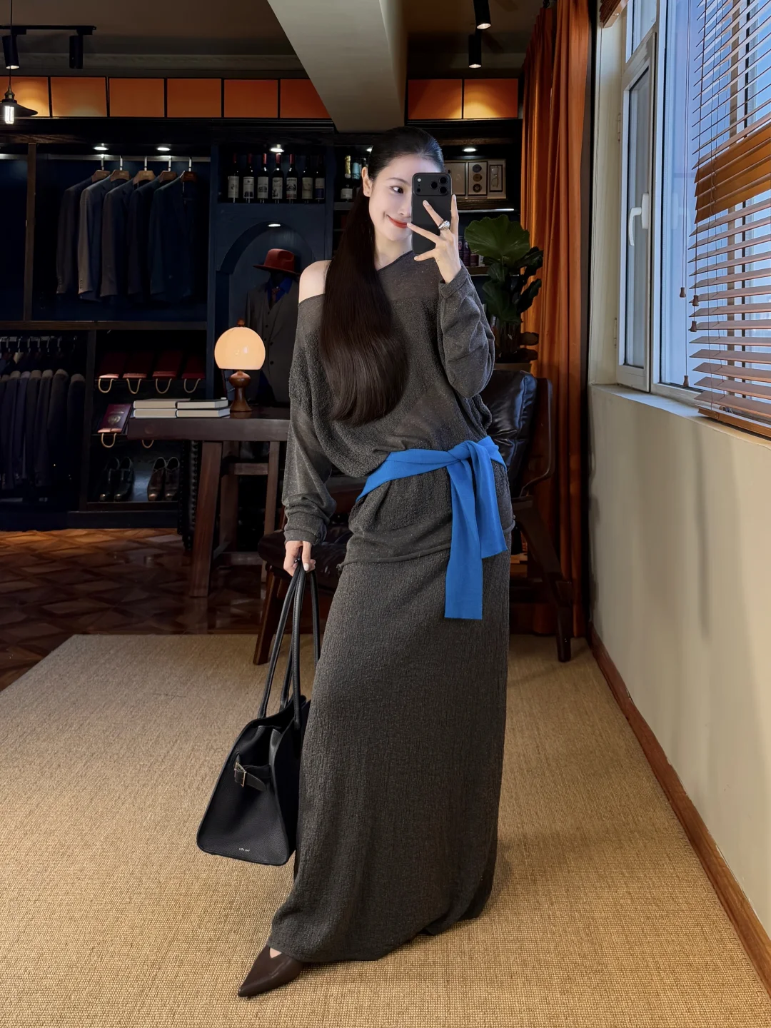 入秋通勤！被这套仙女针织裙美到喽💙🐈‍⬛～～