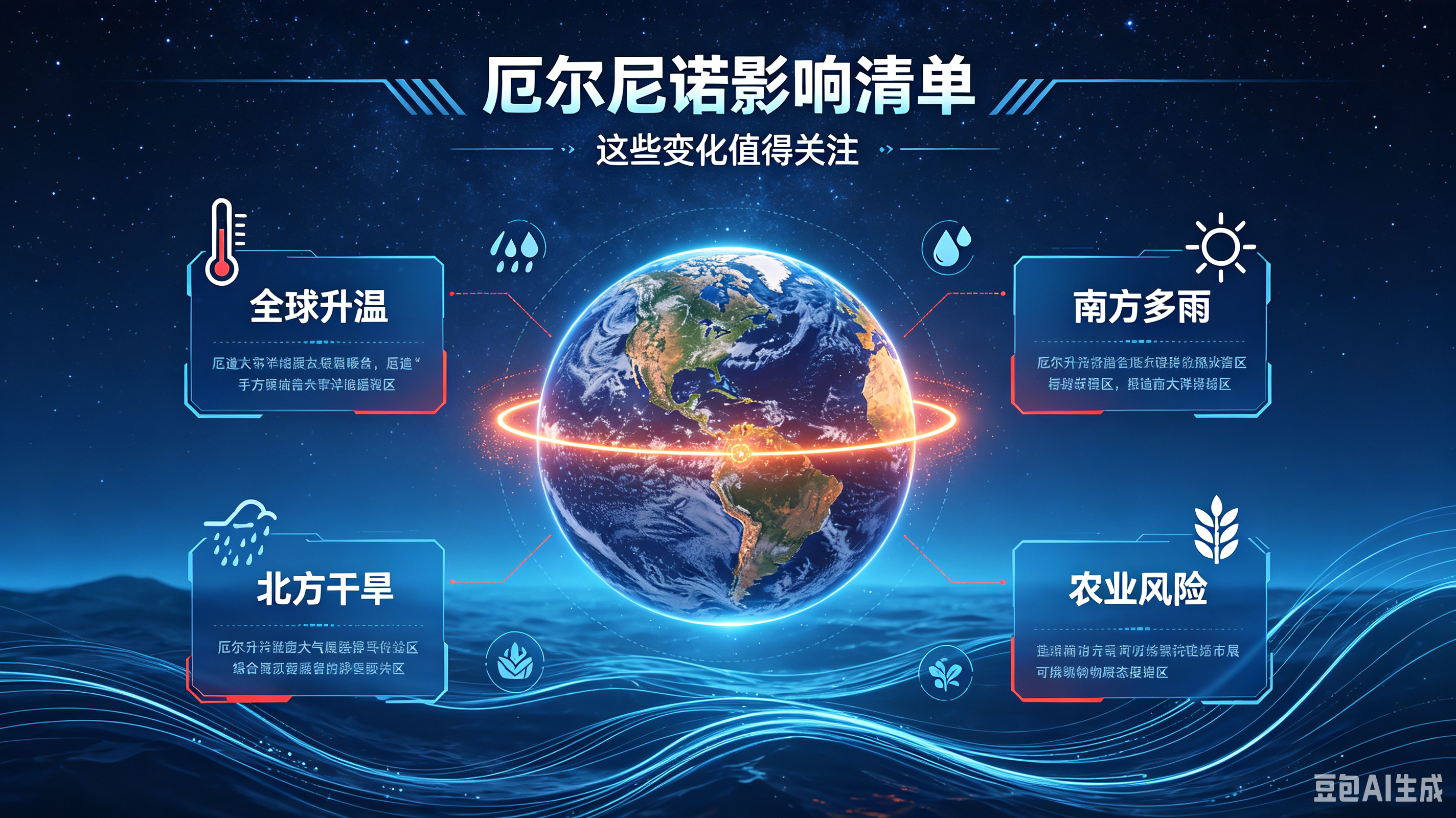 天气预警超强厄尔尼诺已形成！极端高温暴雨增多，会怎样影响我们？超强厄尔尼诺来了！
极端天气或将持续到2027年，普通人一定要看懂
 世界气象组织最新通报确认：厄尔尼诺现象已经形成，还将继续增强，大概率发展为超强级别，极端天气风险会延续到2027年