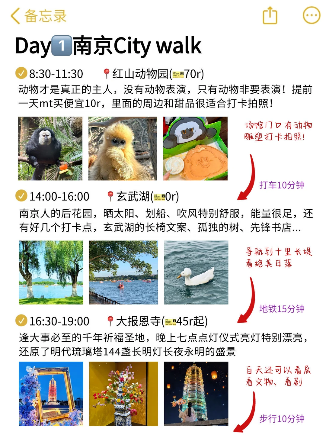 本J人对自己做的南京旅游复盘十分满意🥰