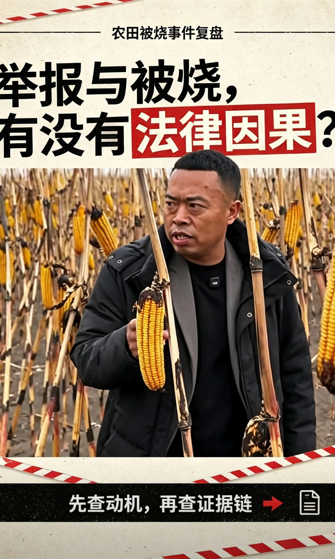 黑龙江种地博主刘辉称自家玉米地被烧毁
