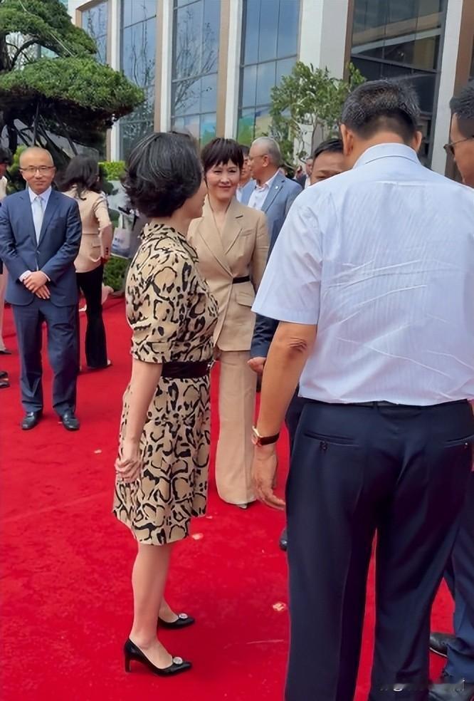 何超琼现身深圳酒店剪彩！满头白发尽显沧桑，气场强大 ​