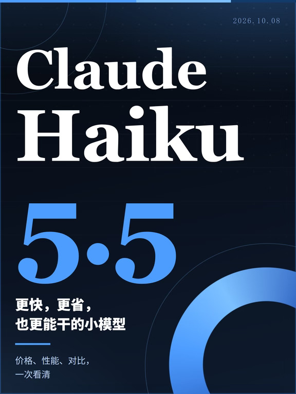 快看！Claude Haiku 5.5，更快更省更能干！