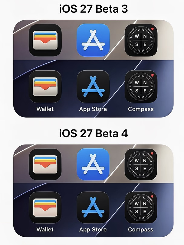 iOS 27Beta3和27Beta4对比，你更喜欢哪个？