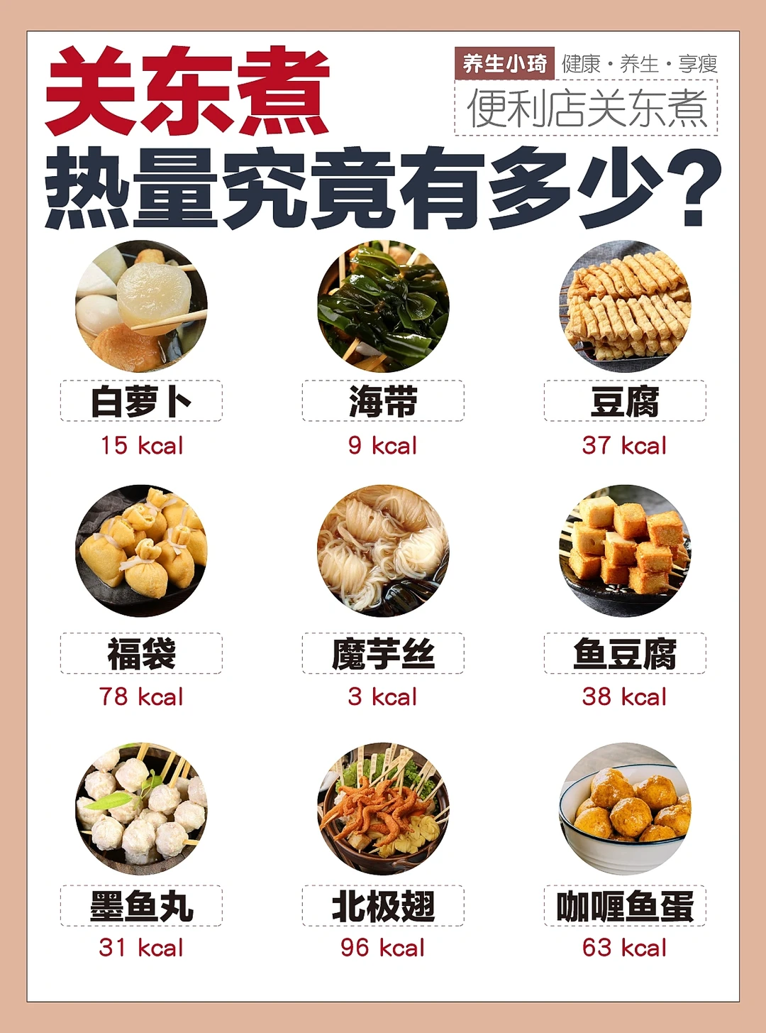 关东煮热量｜哪些是热量炸弹 白萝卜可以吃！