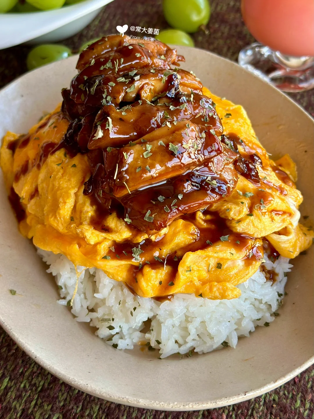 照烧鸡排滑蛋盖饭🍚🍗🥄🤤🤤