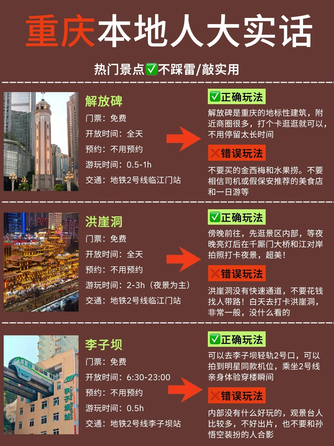 已踩雷，这些实话提醒即将要去重庆的姐妹..