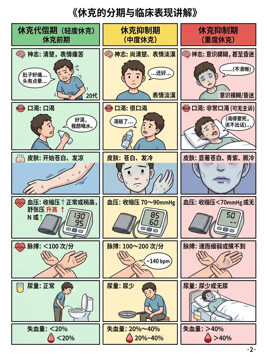 阿虎医考笔记‼️外科休克分期