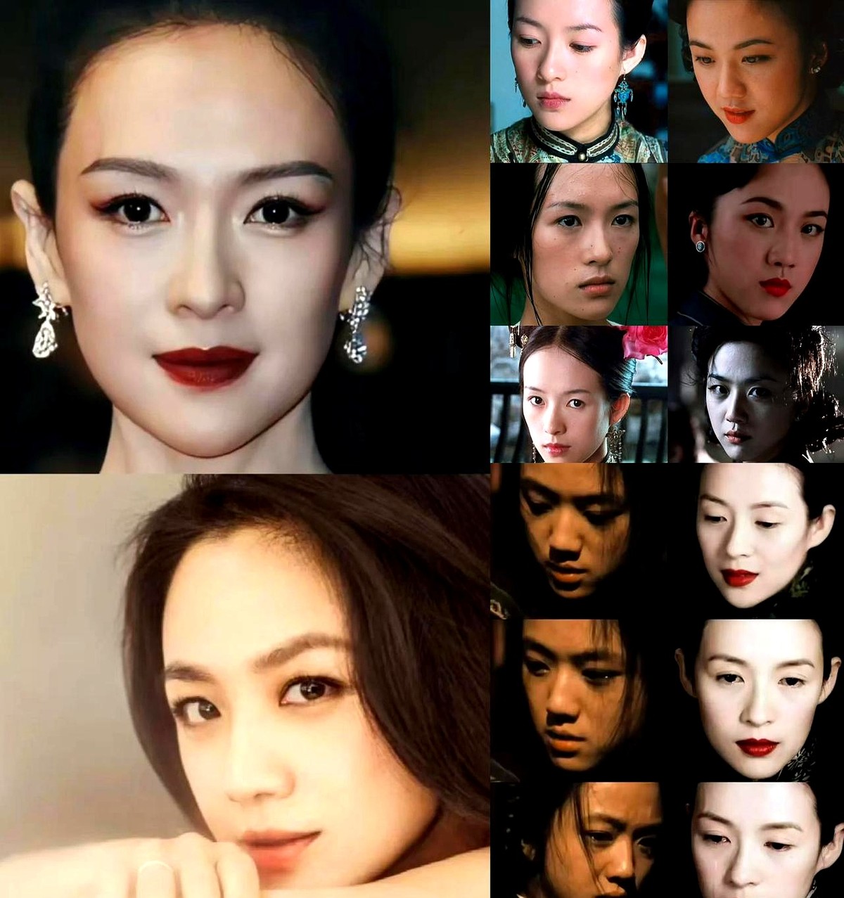 章子怡怎么拍都好看，汤唯却得找对角度才出彩，这是李安的原话。

章子怡脸小、线条流畅，镜头怎么切都挑不出错，是典型的上镜脸。

汤唯完全不同，骨骼大、留白多，不算上镜。可一旦光线和角度找准了，那种含蓄的高级韵味和故事氛围，一般人真比不了。

大银幕上，你更吃无死角的美，还是这种挑光影的氛围？