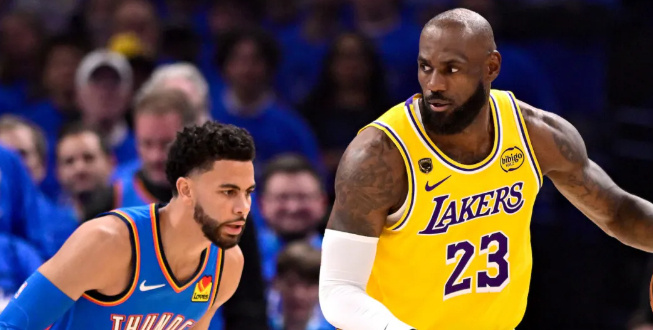 NBA季后赛 洛杉矶湖人vs俄克拉荷马城雷霆（G4）  湖人大比分 0...