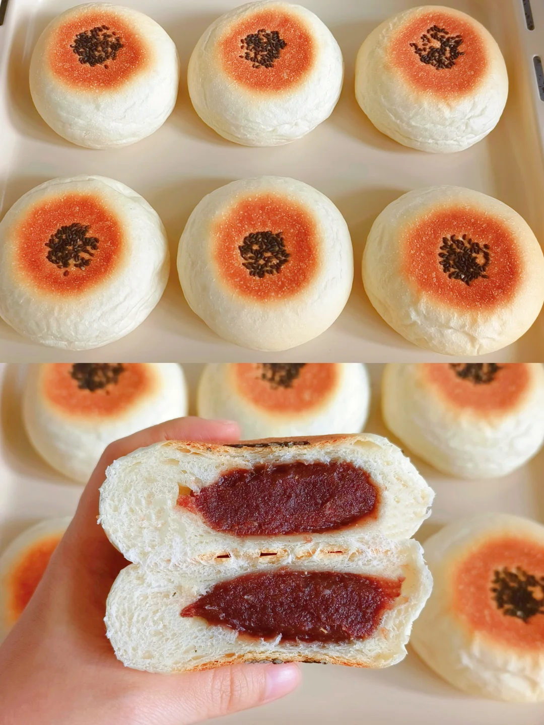 松软香甜🔥软fufu的日式红豆面包