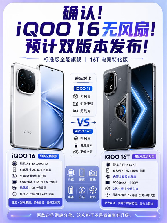 iQOO16双版本来了📱