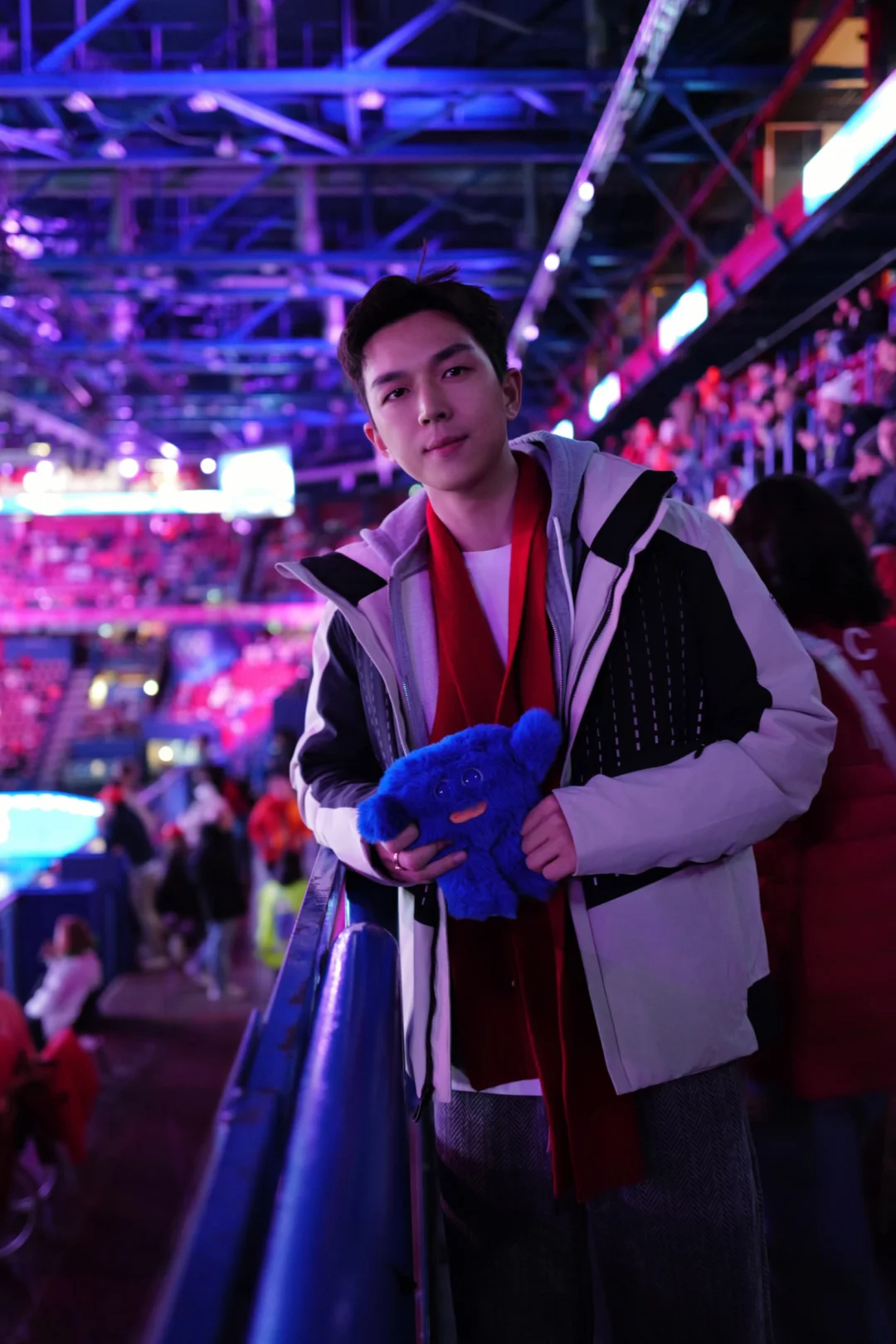 我在冬奥会现场，为中国运动员加油！！