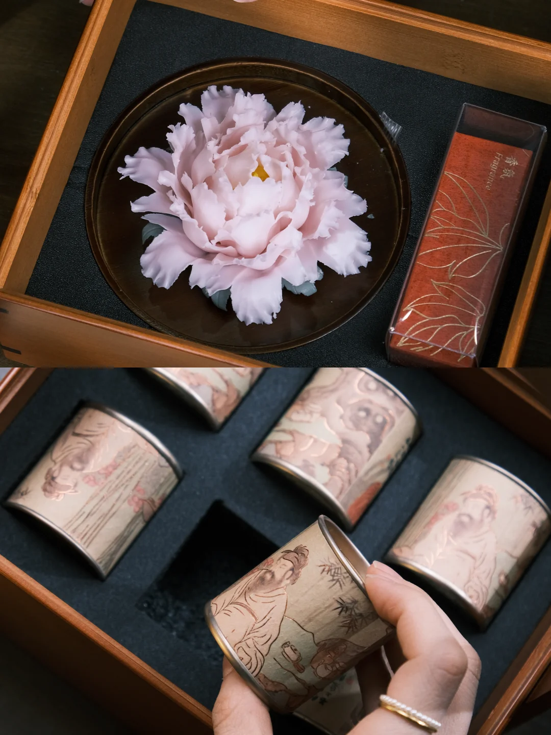 瓷花香薰+白茶，这才是值得送的中式礼盒