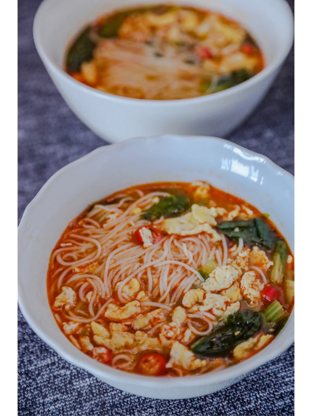 坚持做1000种面条不重样（128）蔬菜鸡蛋米粉