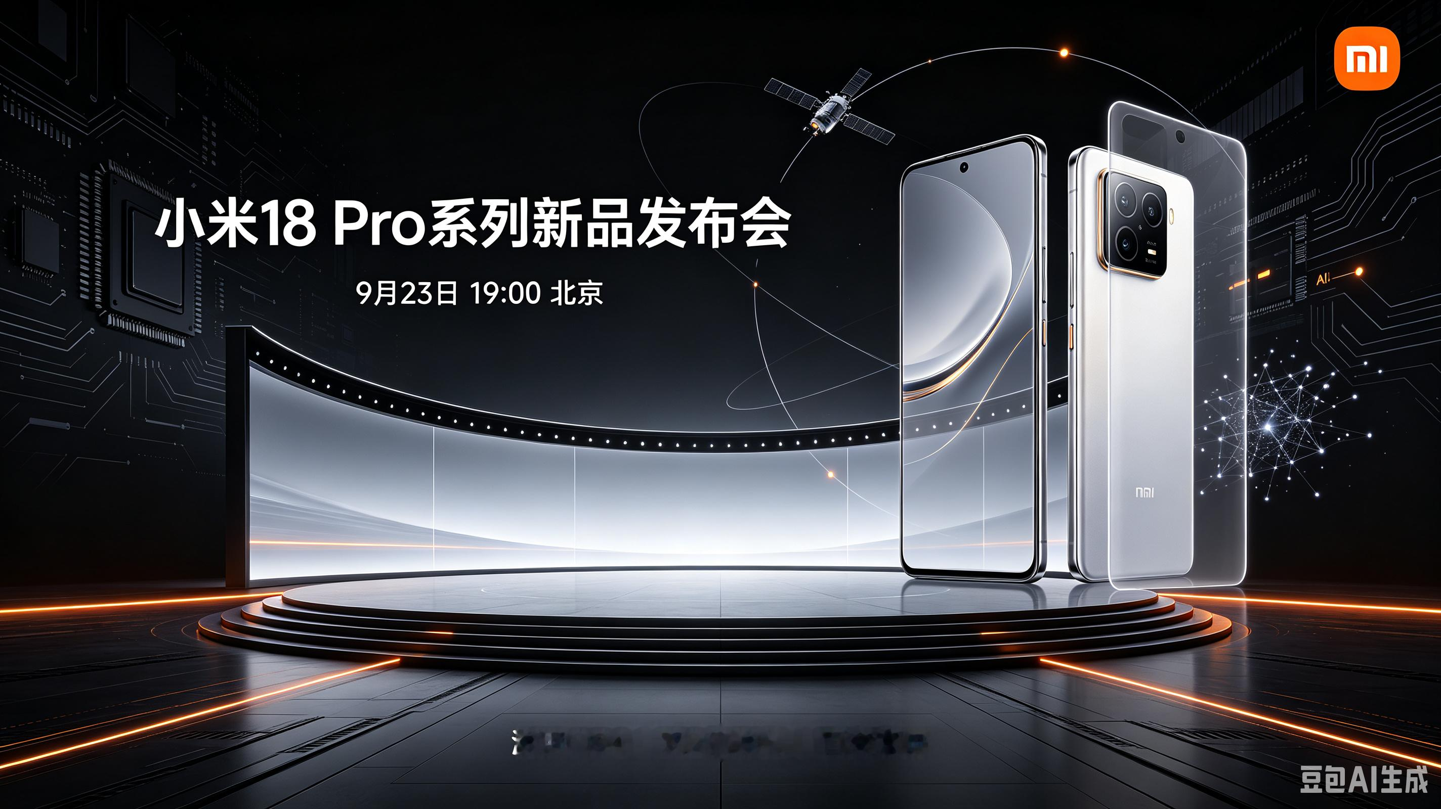 小米9月23日新品发布会关键问答
 
1、发布什么新手机？在哪里举办？
 
📅时间：2026年9月23日 19:00（晚上7点）
📍地点：北京小米秋季新品发布会现场，线上全网同步直播。
📱主角机型：小米18 Pro系列，包含两款：小米18 Pro、小米18 Pro Max双尺寸影像旗舰，小米18标准