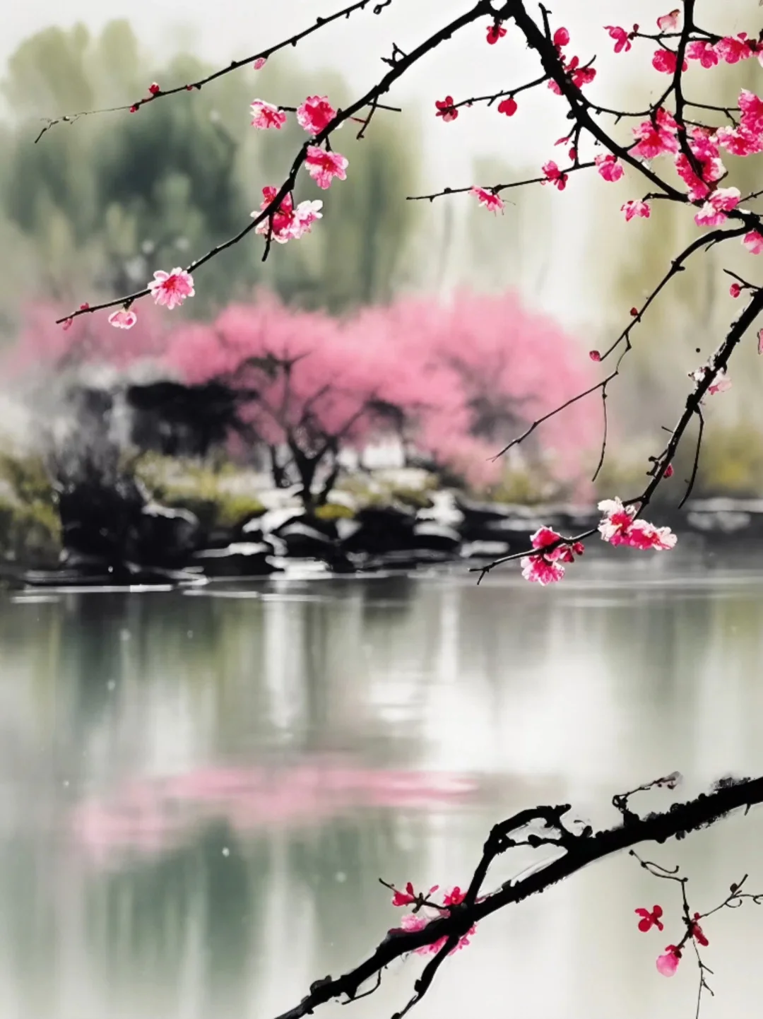 雨中赏梅|用国风live图打开超山探梅