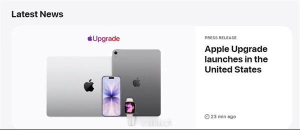 【Upgrade”全新产品租赁计划。 这项全新租赁计划由苹果与“先买后...