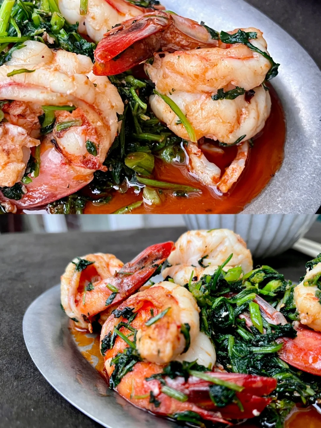 时令菜谱🥢｜吃春味🍃｜荠菜炒虾仁+茶香焖饭