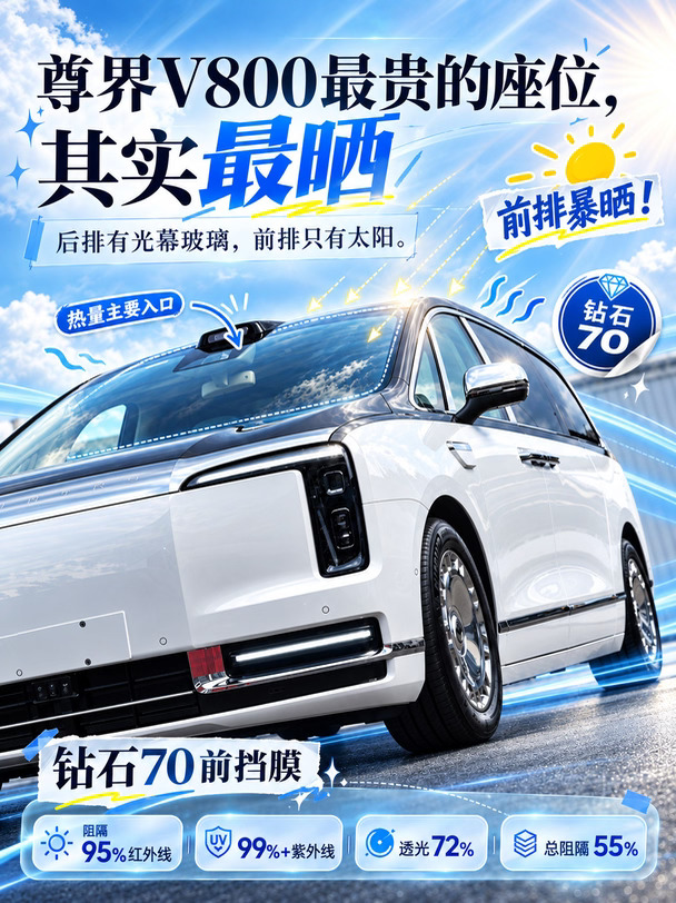 尊界V800最贵的座位，其实最晒