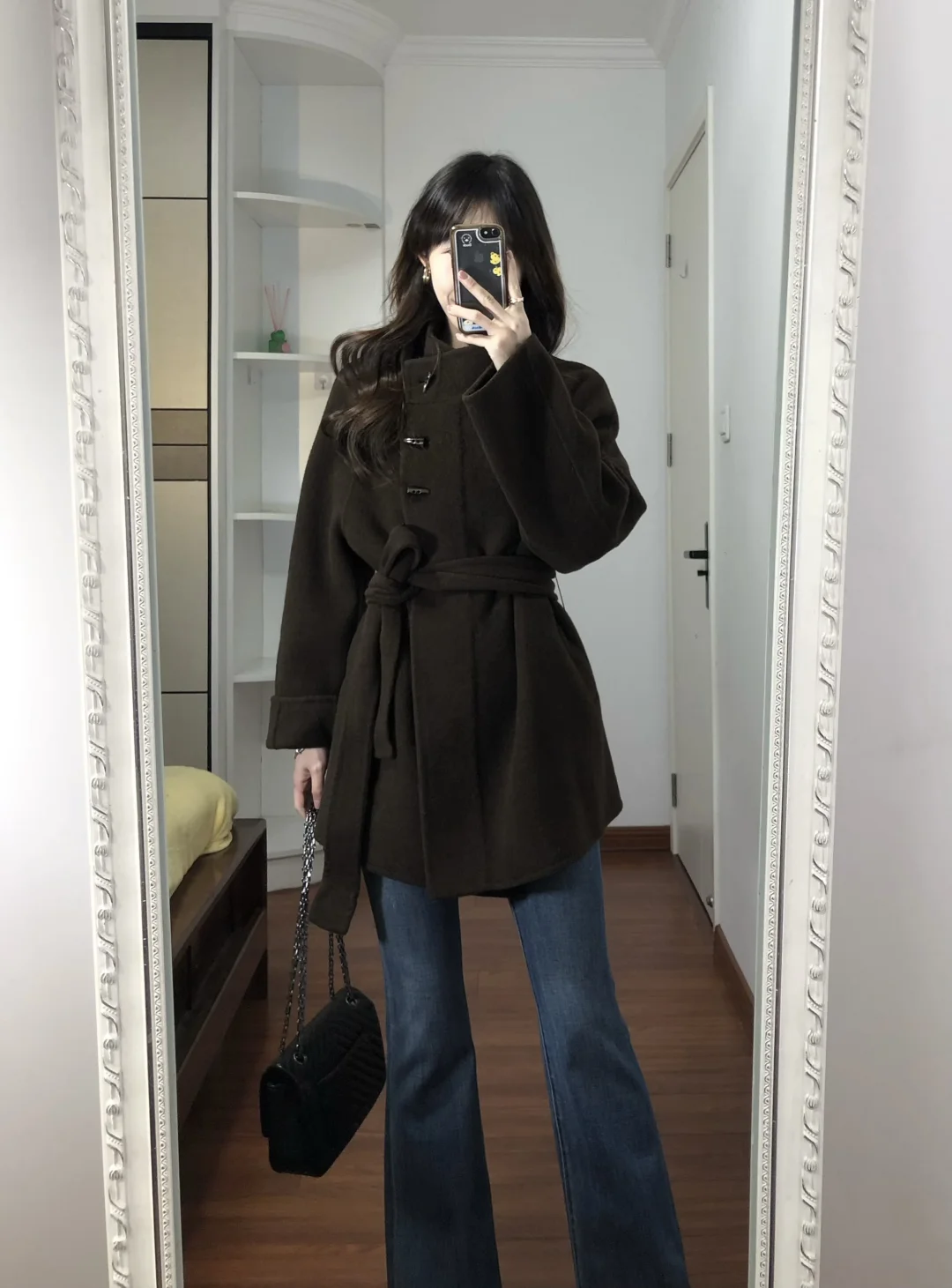 今年第一件深咖色大衣