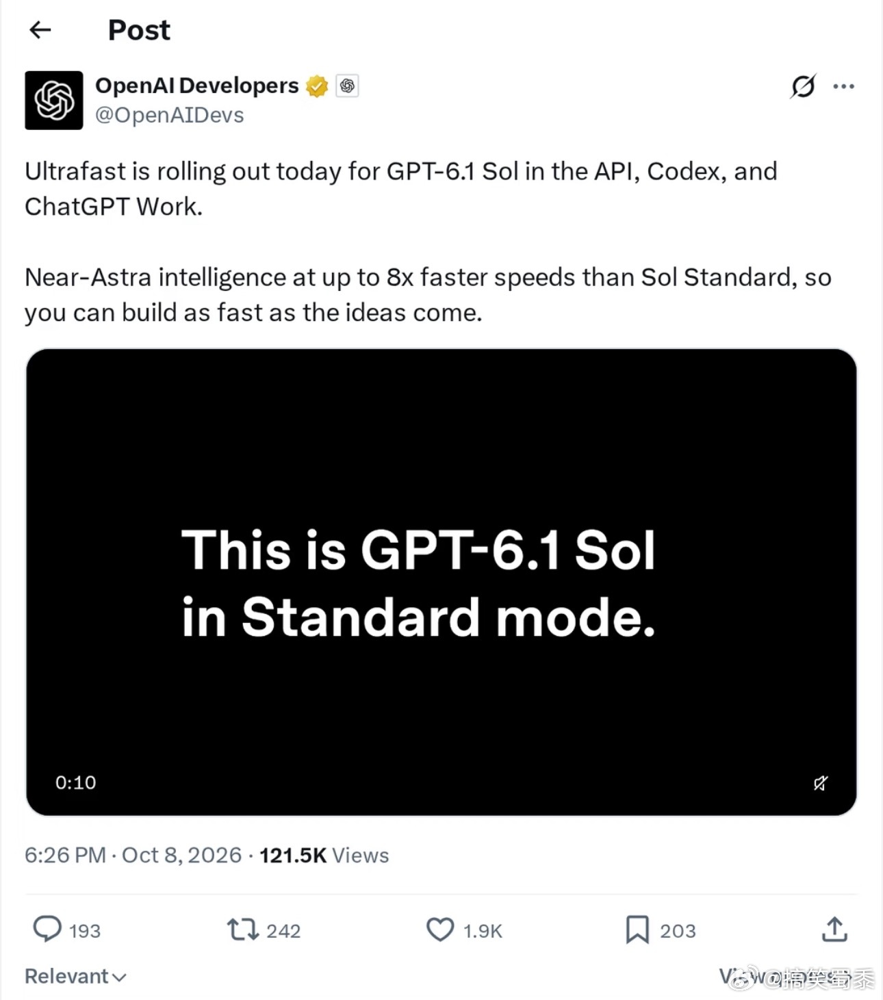 #AI回答太快会影响质量吗#OpenAI的GPT-6.1 Sol Ultrafast极速版刷新了AI生成速度，主打毫秒级判断的Jev也在开发者圈子走红。
在实际体验里能明显感受到，极速AI有它的适用边界。快速交互用来快速出想法、简单筛选信息完全够用，可想要严谨、细节饱满的内容，过快的回复大多缺少推敲。
技术不断突破固然 ​