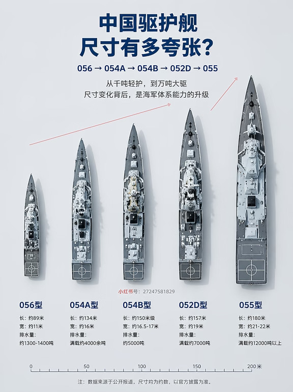 从056到055，尺寸变化背后是海军的成长轨迹