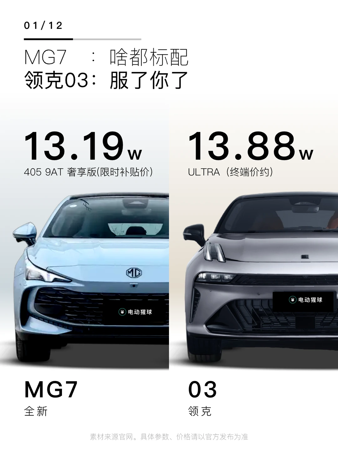领克03：MG7你别送了，服了你了..
