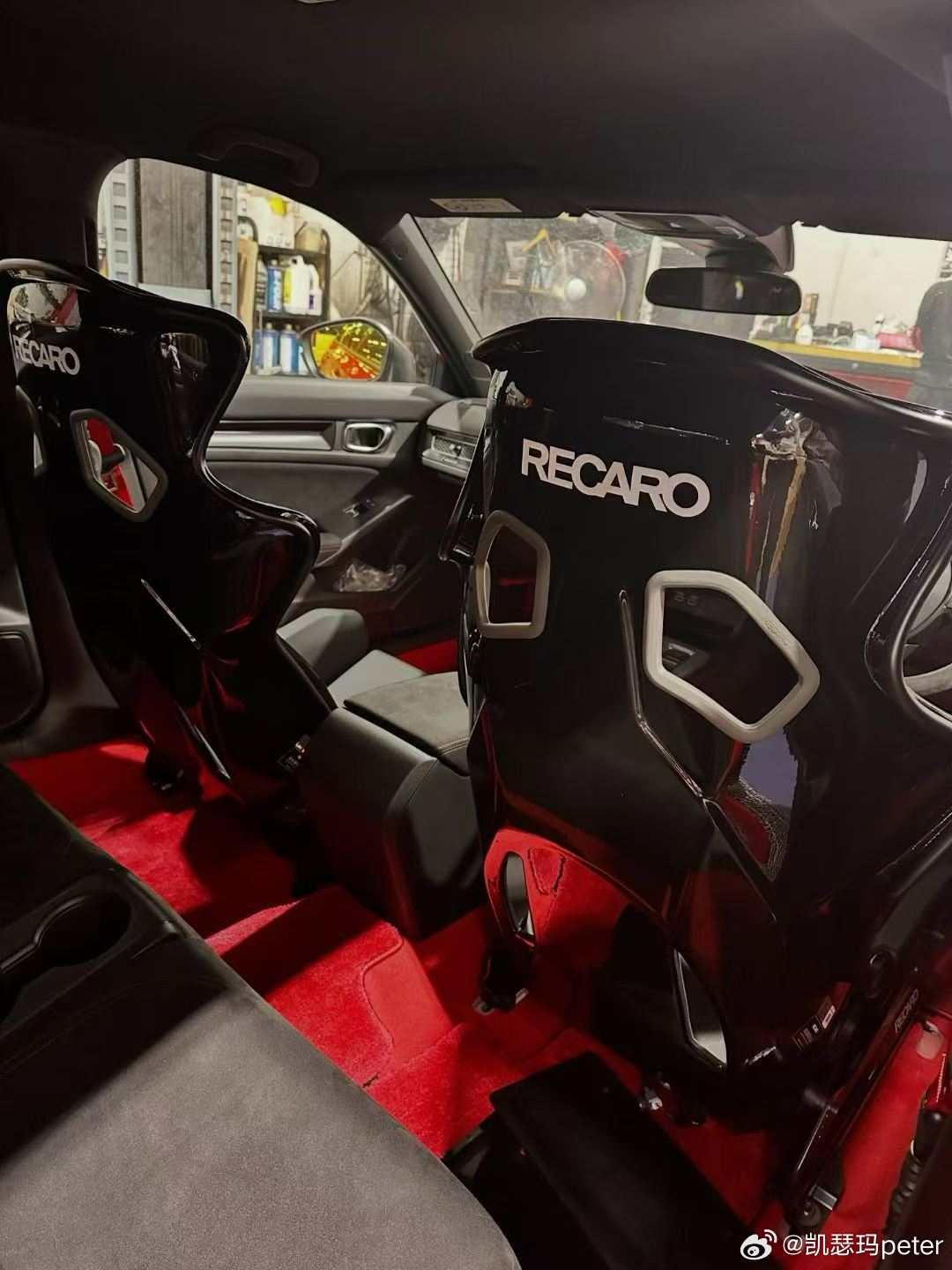 #座椅改装##本田思域typer# FL5 换装 RECARO PRO Racer RMS 2700G，硬核赛道坐姿就位 ​