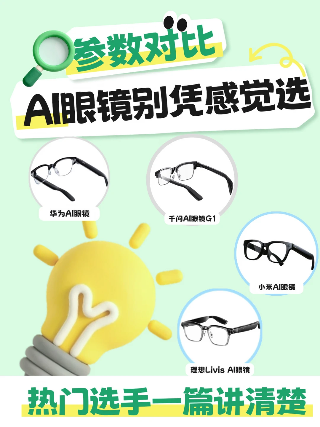 四款热门AI眼镜实测｜普通人选购参考