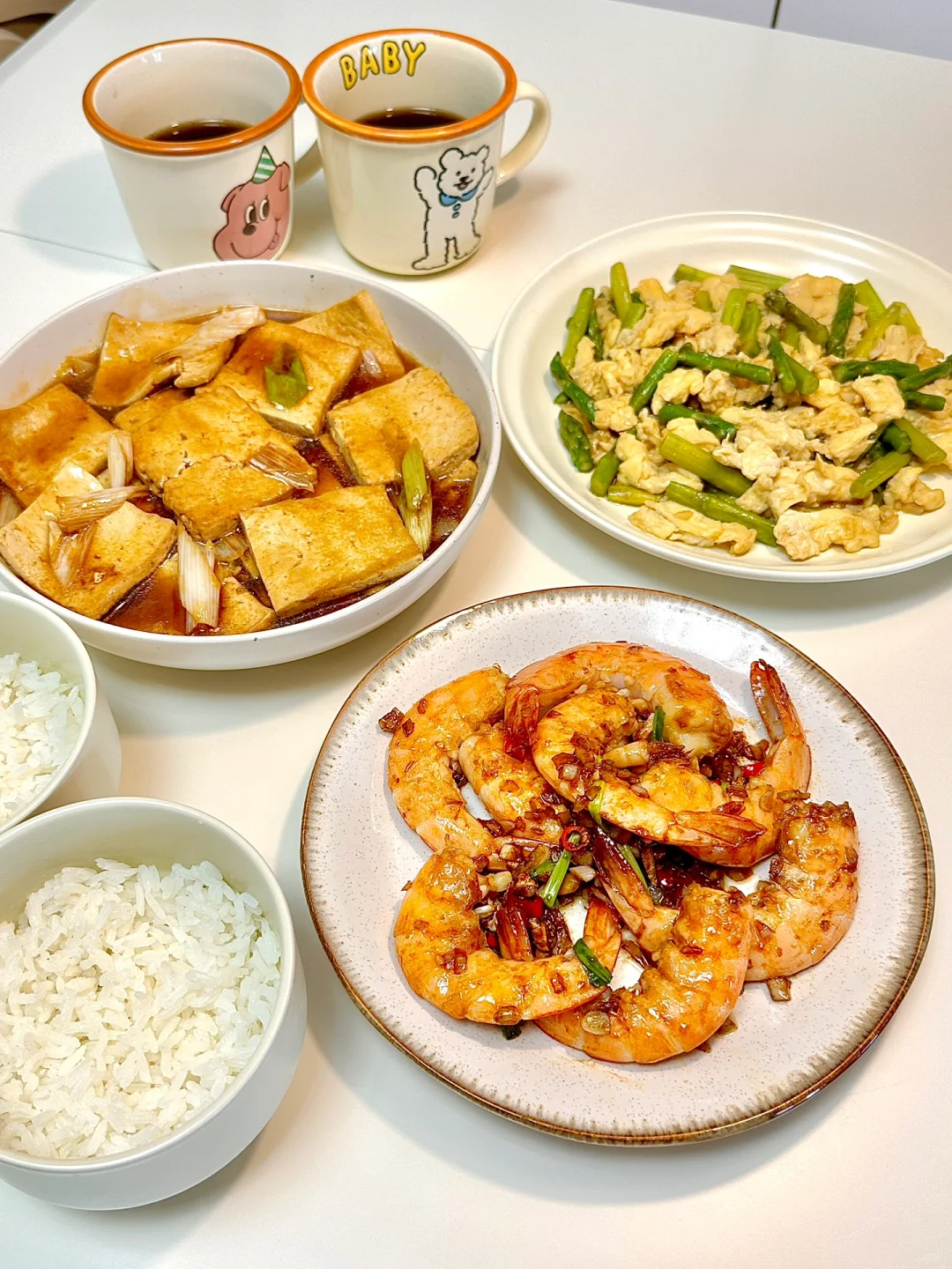 二人食｜葱烧豆腐➕蒜蓉香辣虾🦐好吃下饭✨