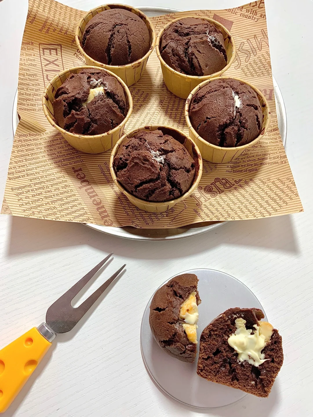 巧克力玛芬｜爆浆🉑️免打发🥺搅一搅就完成✅