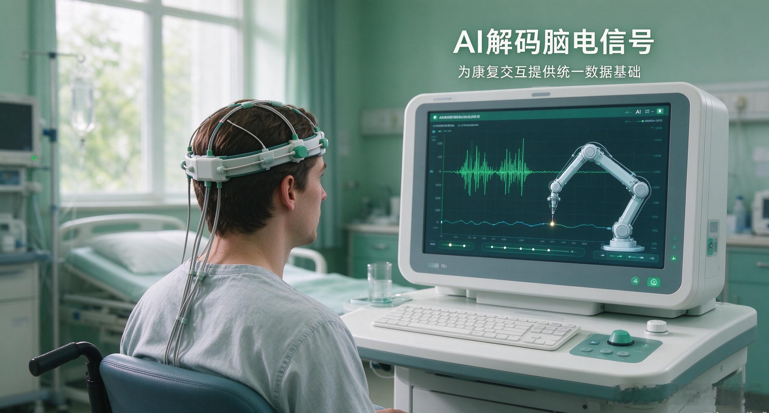 最近我看到一则行业消息，国内首个"AI+脑机接口"标准正式对外发布，覆盖脑机硬件设备、AI脑电解码算法、数据安全、测试规范多个维度，填补了细分领域的标准空白，我觉得这为医疗康复类脑机产品落地划定了规范框架。

脑机接口的核心，是采集大脑神经信号，通过AI算法解码信号意图，实现大脑与外部设备 ​