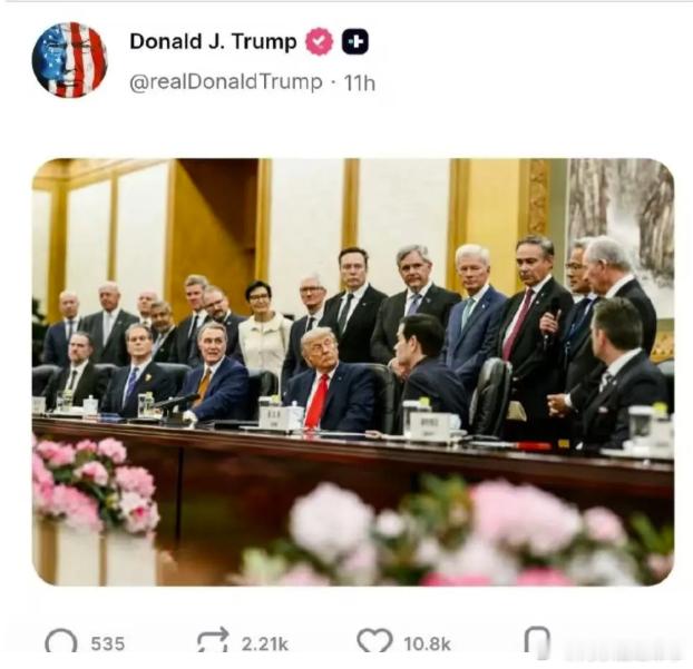 这都过去好几个月了，还是念念不忘啊。可见中国之行给特朗普留下多么深刻的...