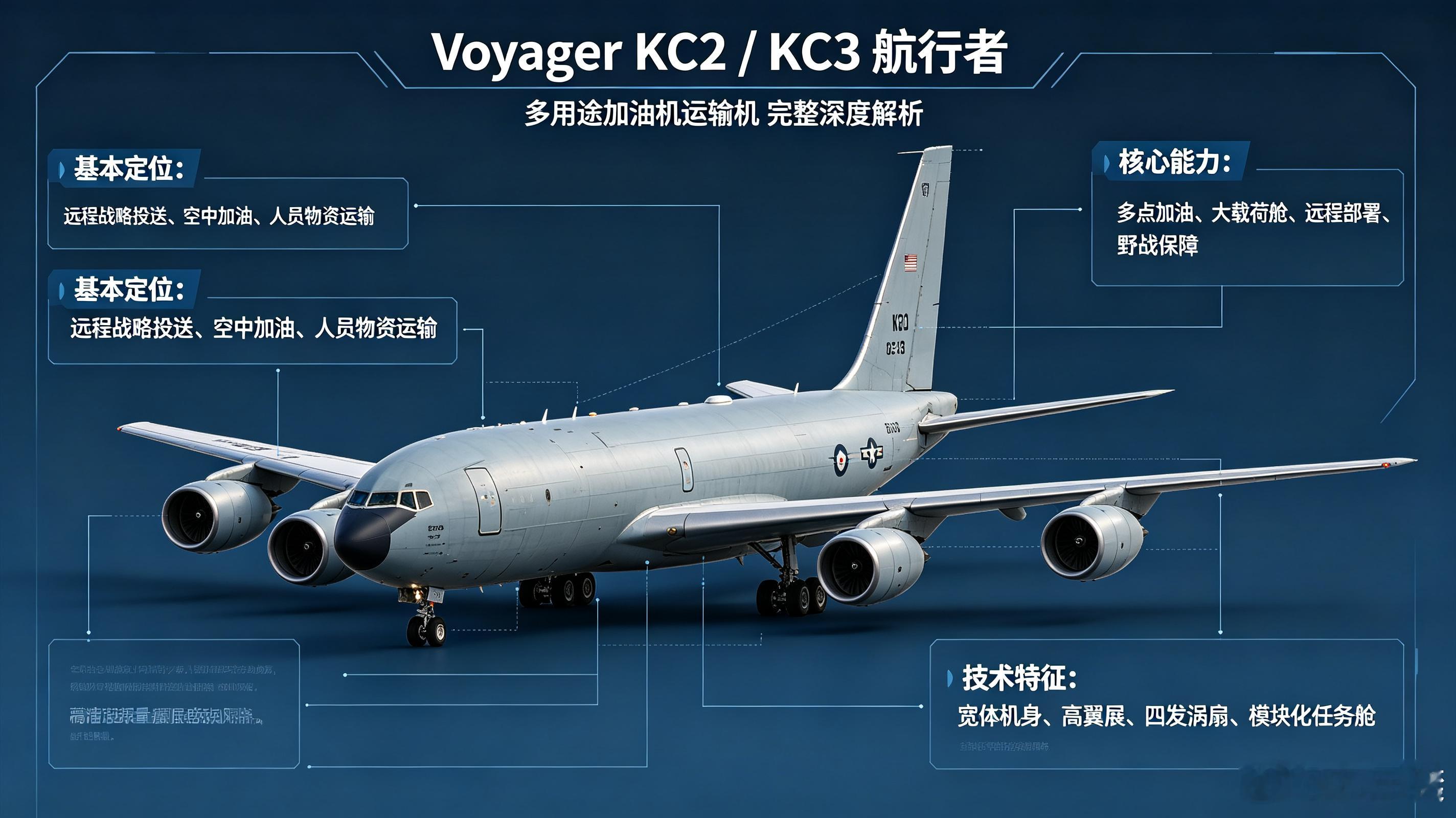 #军事ai新视野# 英国皇家空军Voyager KC2 / KC3 “航行者” 多用途加油机运输机 #ai热力追踪# 
 
平台原型：空客 A330 MRTT（A330-200），是英国皇家空军唯一现役大型空中加油机，项目代号 FSTA 未来战略加油机，由 AirTanker 财团采用 PFI 私人融资模式交付运营，2011年起服役，取代老旧 VC10、L-1011 ​