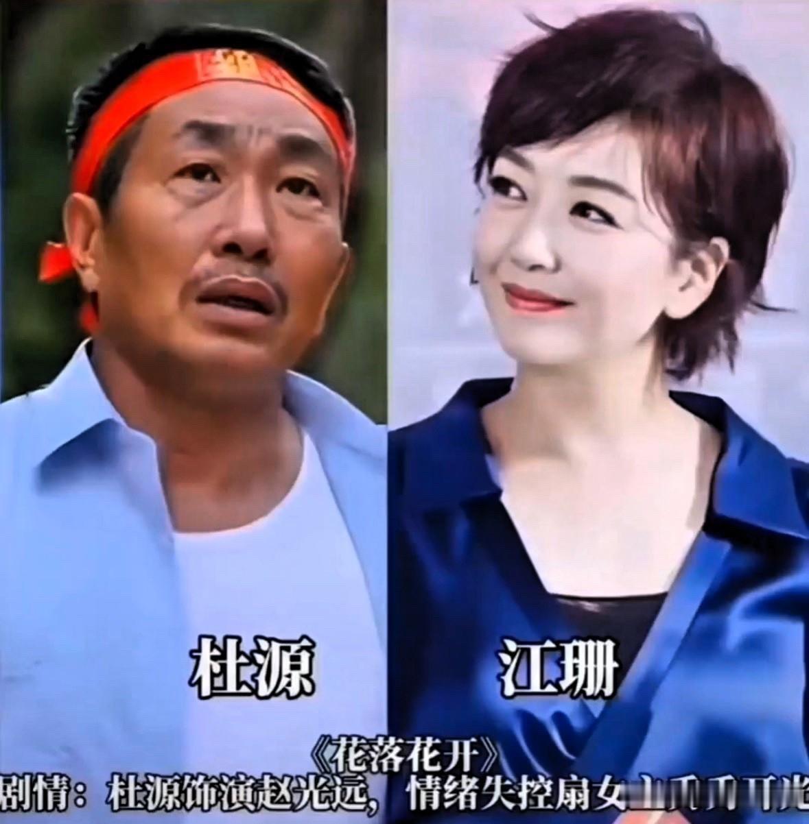 杜源老师绝对是演艺圈的“宝藏老戏骨”，从江珊到孙俪，从郝蕾到倪萍，他几乎和半个演艺圈的实力派女演员都演过对手戏，而且演啥像啥。

杜源和江珊，在《花落花开》里，他演情绪失控的赵光远，和江珊的对手戏充满了生活的无奈和爆发力。
杜源和倪萍，在《天高地厚》里，他演的荣汉俊和倪萍演的鲍月芝多次肢体争执，两位